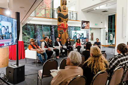 Ni’isjoohl Rematriation panel discussion at the Bill Reid Gallery, Vancouver, BC, February 22, 2023.