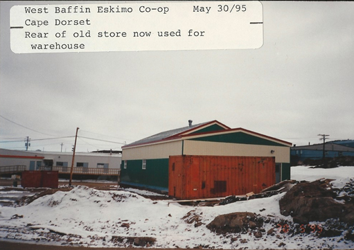 Vintage shot of the art studio at the West Baffin Cooperative.